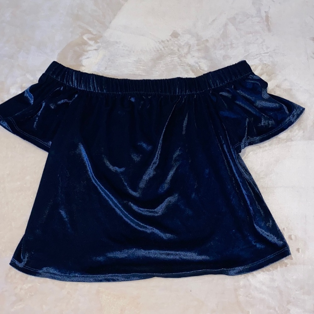 Xhileration Target Brand Velvet Off The Shoulder Top